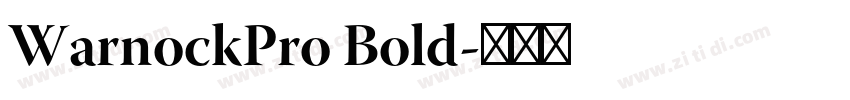 WarnockPro Bold字体转换